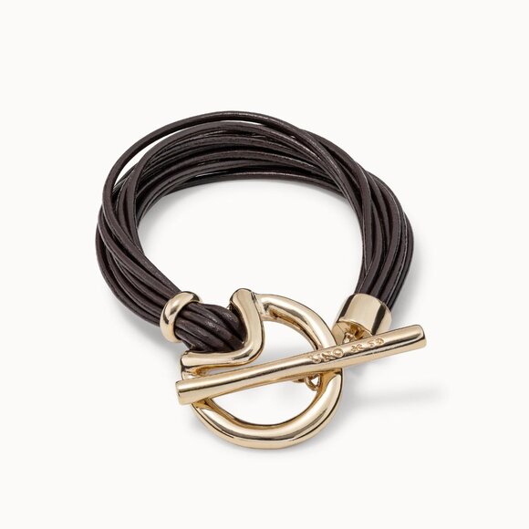 UNO de 50 Jewelry - NWT UNO DE 50 Gold Plated Toggle Bracelet Meeting Point